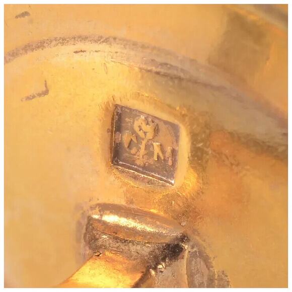 Charles Murat Millefiori Glass Cufflinks Red White Gold Plated x Saint-Louis Col - Picture 6 of 14